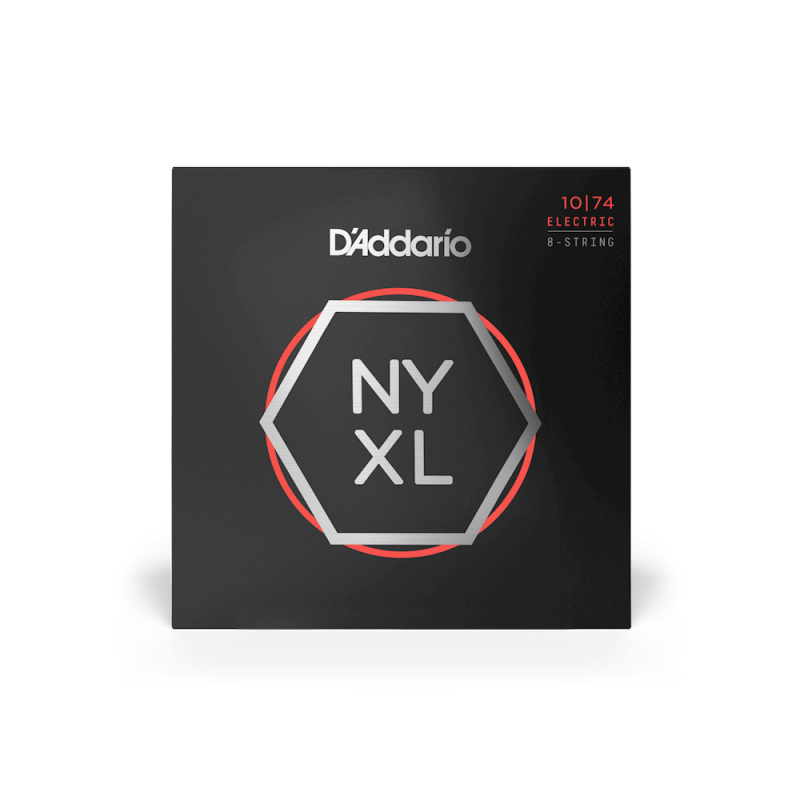 Набір струн D'ADDARIO NYXL1074 NYXL ELECTRIC LIGHT TOP / HEAVY BOTTOM 8-STRING (10-74)